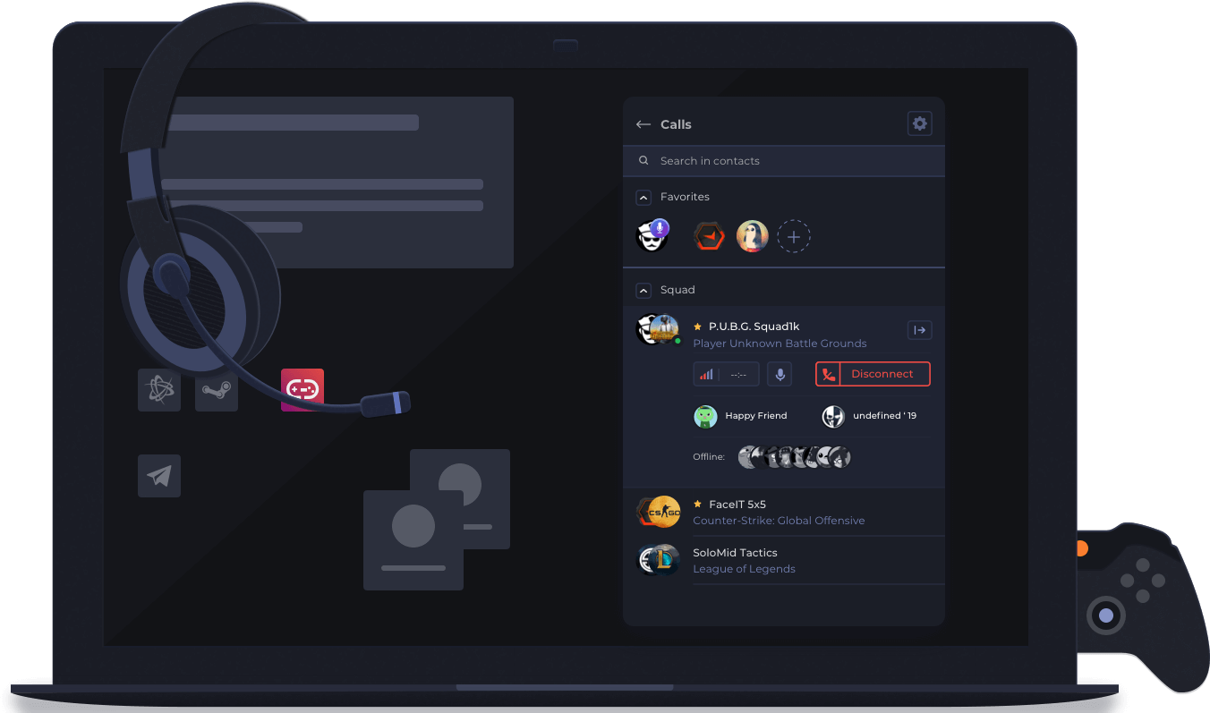 example of desktop app's interface on laptop